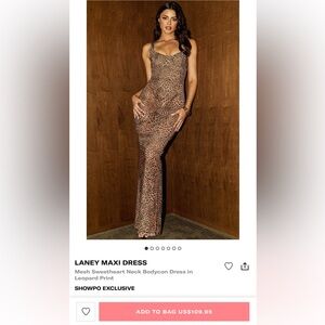 Showpo Laney Maxi Dress in Leopard Brown